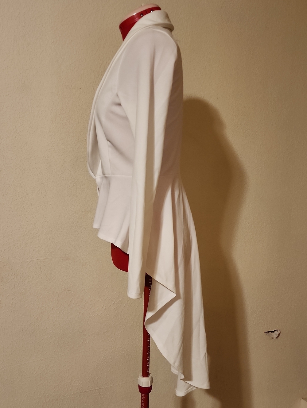 Windsor Ivory Asymmetrical High-Low Peplum Blazer Jacket Size Large NWOT - Picture 2 of 5